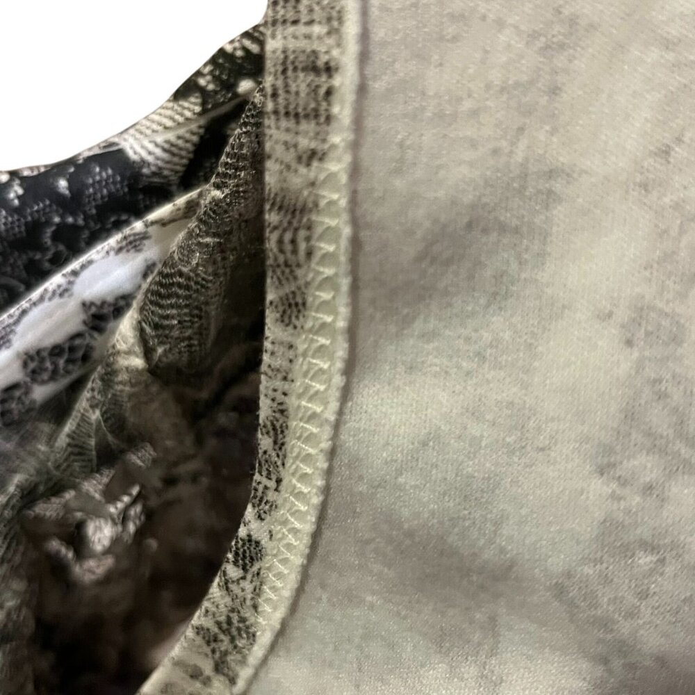Style & Co Lace Blouse Black Cream Attached Tank Lining Womens L? Used - Picture 12 of 13